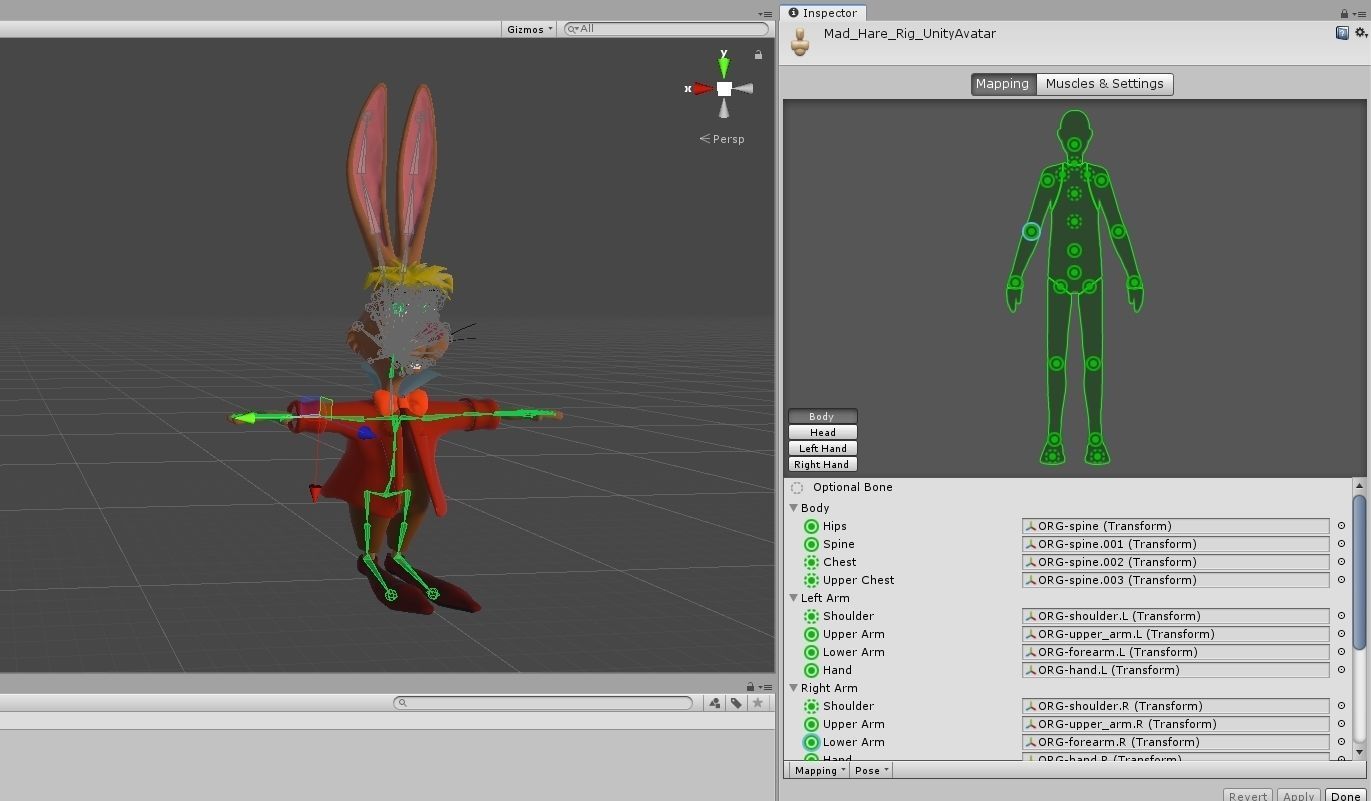 Mad Hare Rigged Low-poly 3D model_29