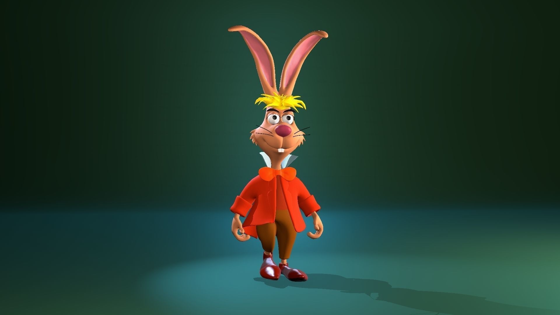 Mad Hare Rigged Low-poly 3D model_14