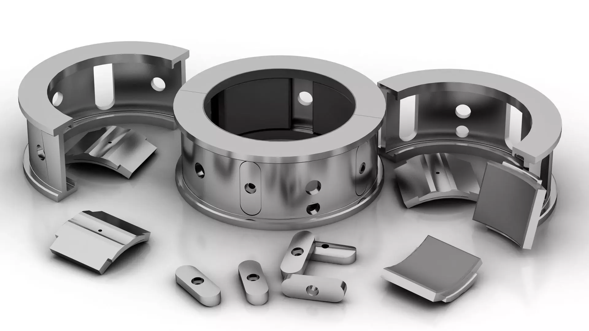 casing set of stainless steel parts Free 3D model_0