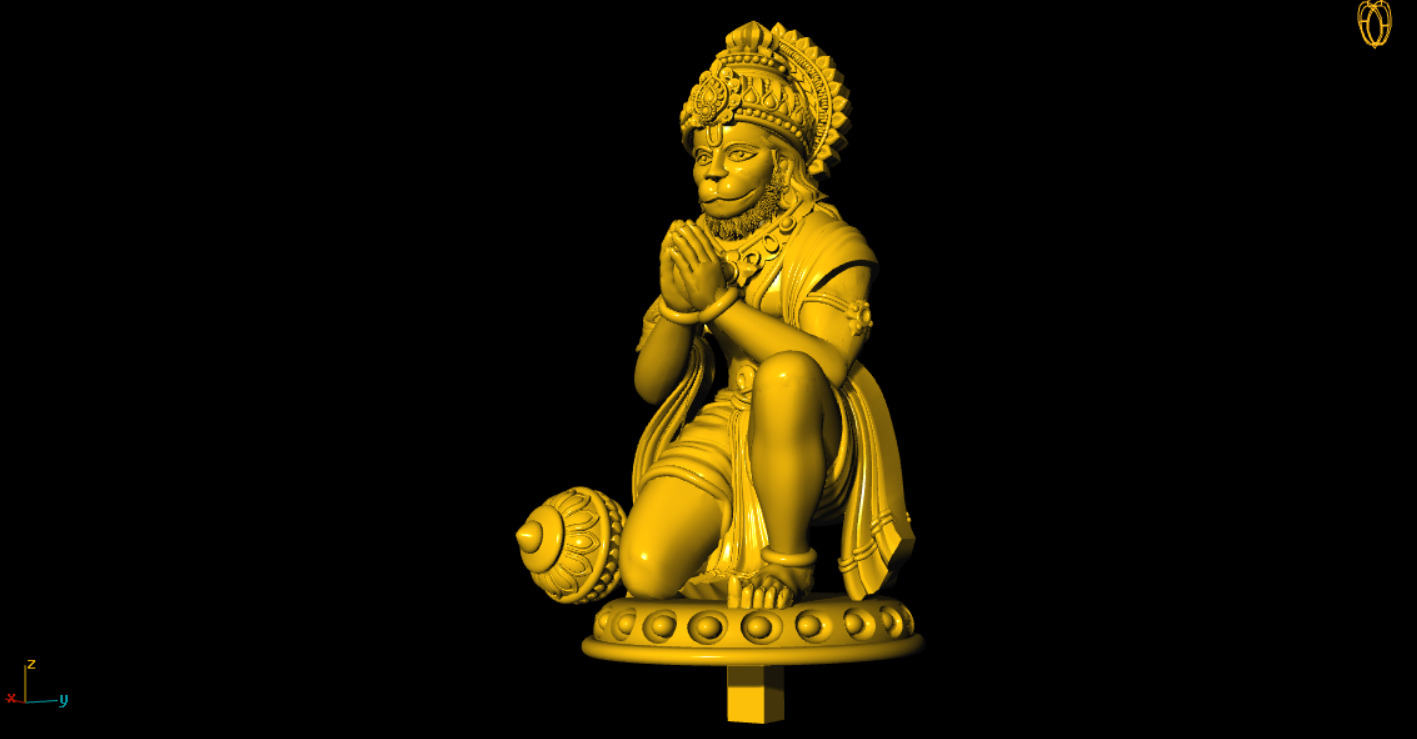 Hanuman Printed 3d Model 3D print model_4
