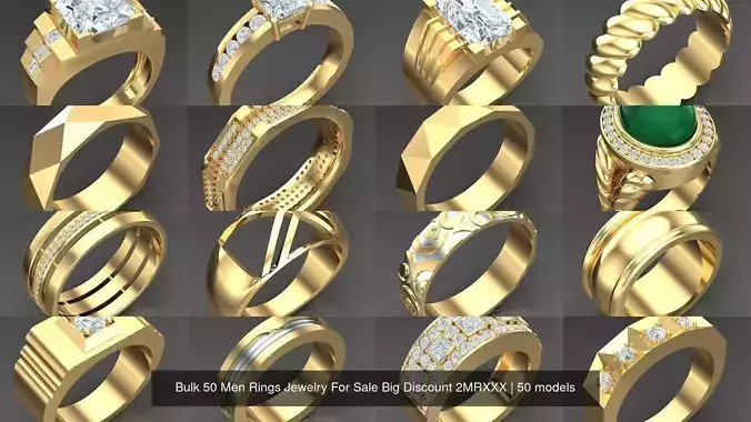 Bulk 50 Men Rings Jewelry For Sale Big Discount 2MRXXX
