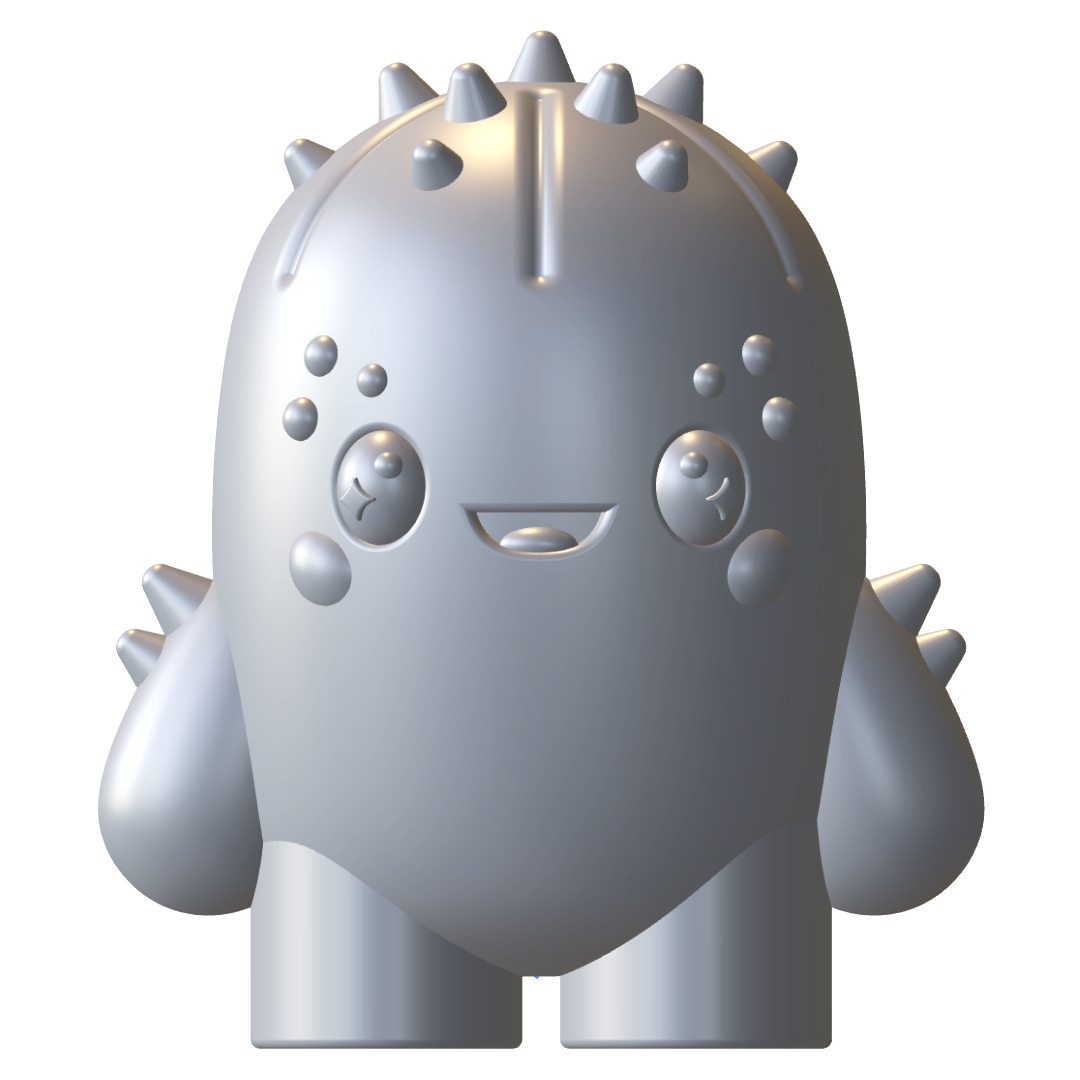 Creature Kin Prickles Figure Cute Kawaii Cactus Art Toy 3D print model_7