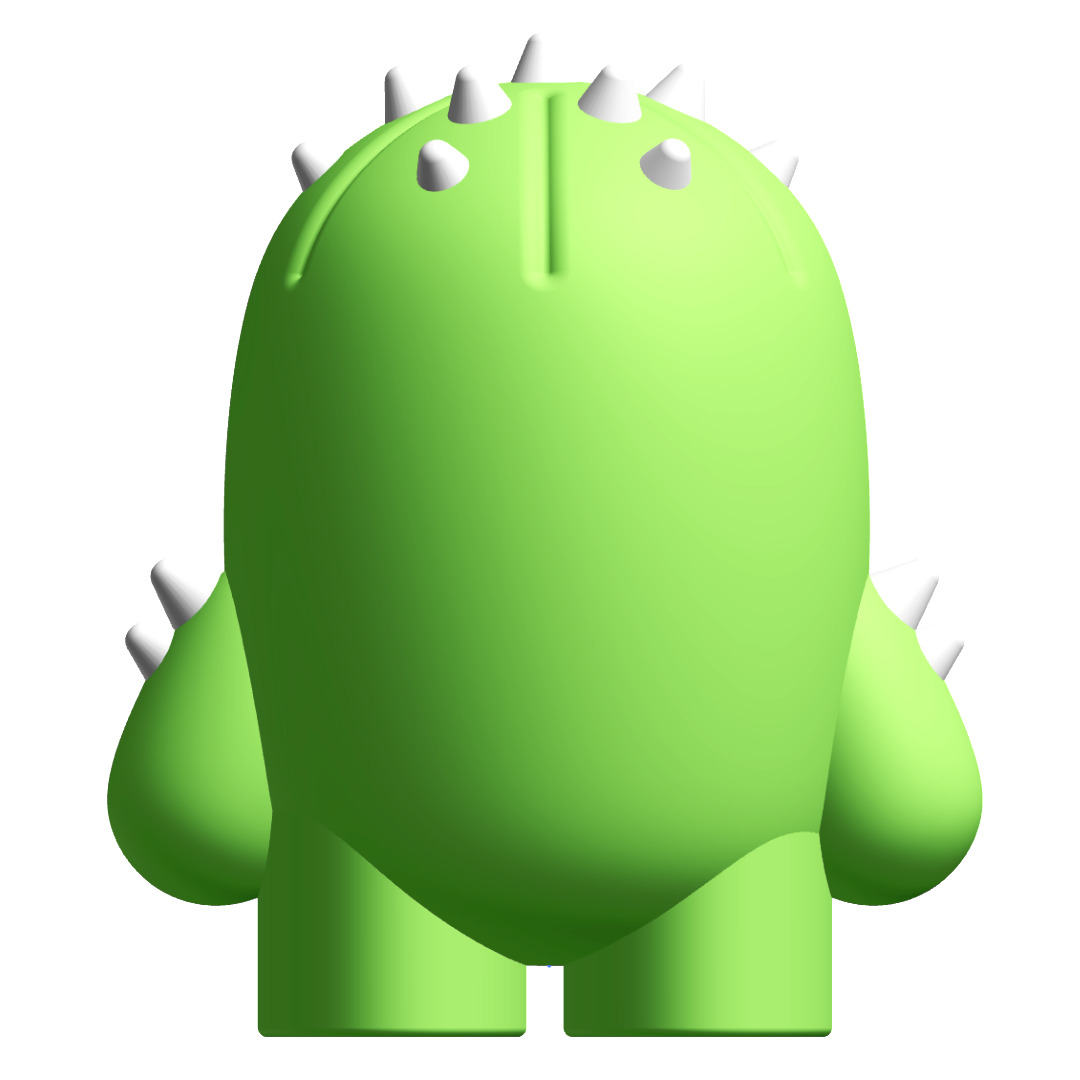 Creature Kin Prickles Figure Cute Kawaii Cactus Art Toy 3D print model_4