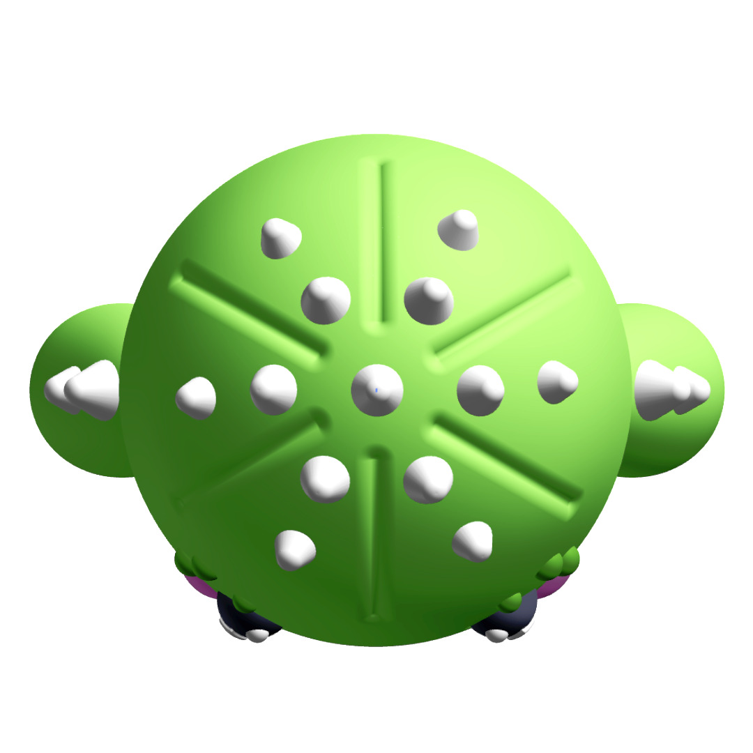 Creature Kin Prickles Figure Cute Kawaii Cactus Art Toy 3D print model_5