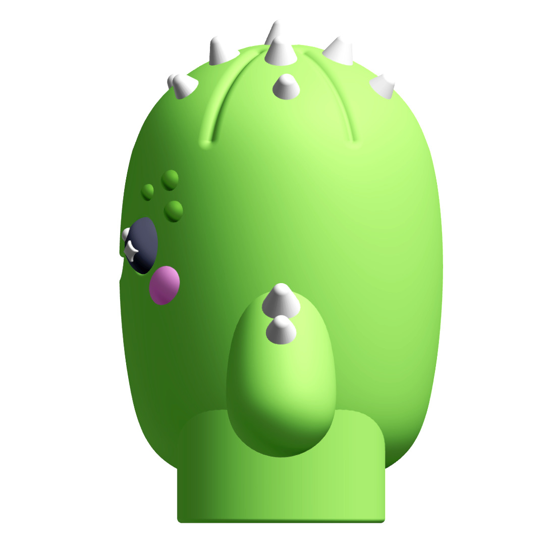 Creature Kin Prickles Figure Cute Kawaii Cactus Art Toy 3D print model_3