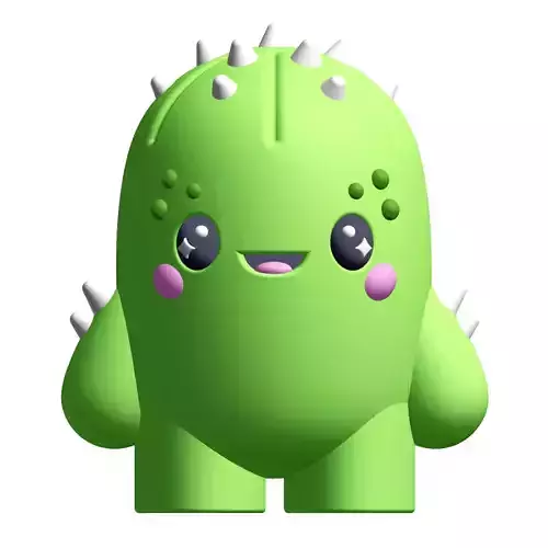 Creature Kin Prickles Figure Cute Kawaii Cactus Art Toy