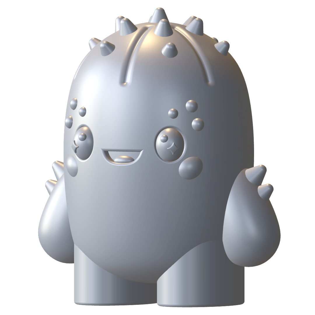 Creature Kin Prickles Figure Cute Kawaii Cactus Art Toy 3D print model_8