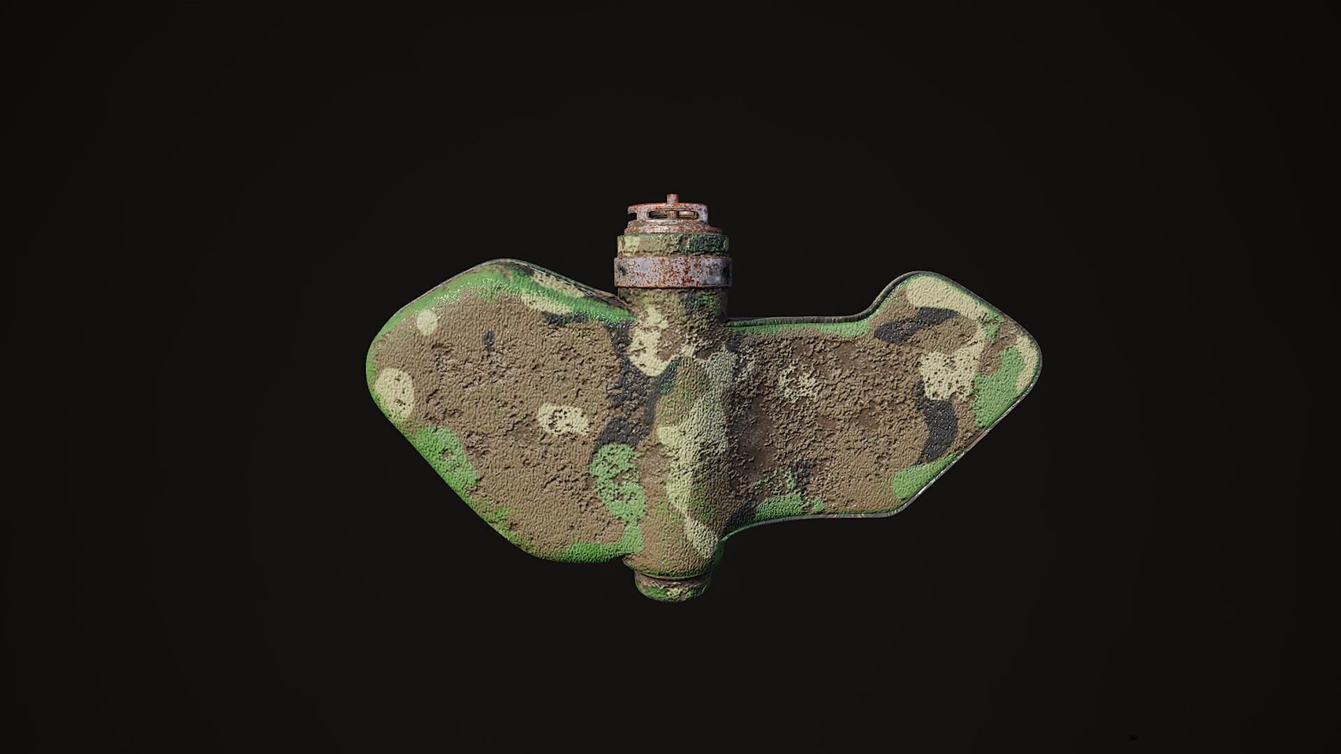 Woodland Petal explosive mine highpoly 3D model_2
