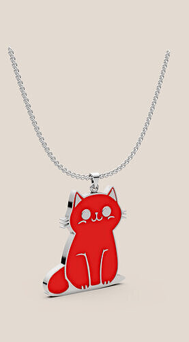Happy Kitten Pendant  3D print model