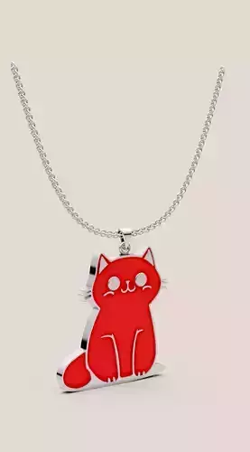 Happy Kitten Pendant  3D print model