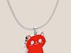 Happy Kitten Pendant  3D print model_1