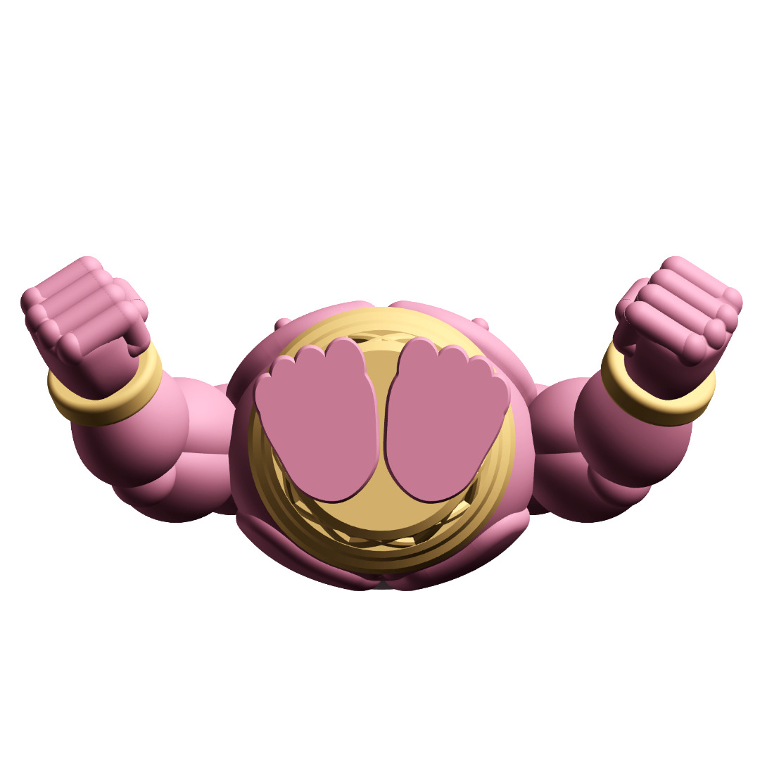 Gashapon Gang Big Softee Muscular Ice Cream Cone Figure 3D print model_6