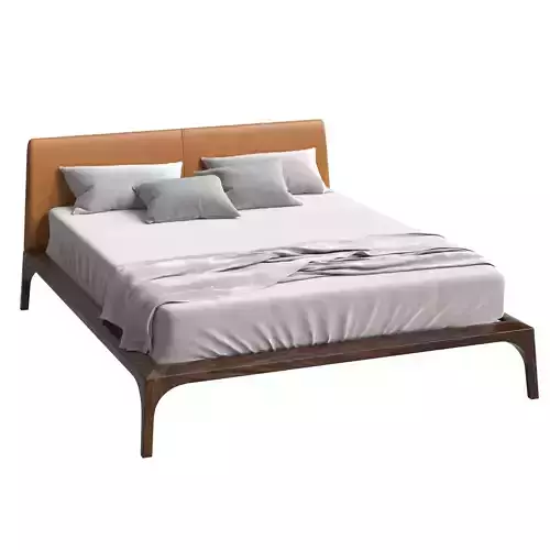 Presotto releve double wooden bed