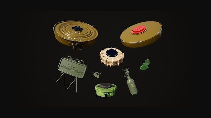 Military explosive mine collection 