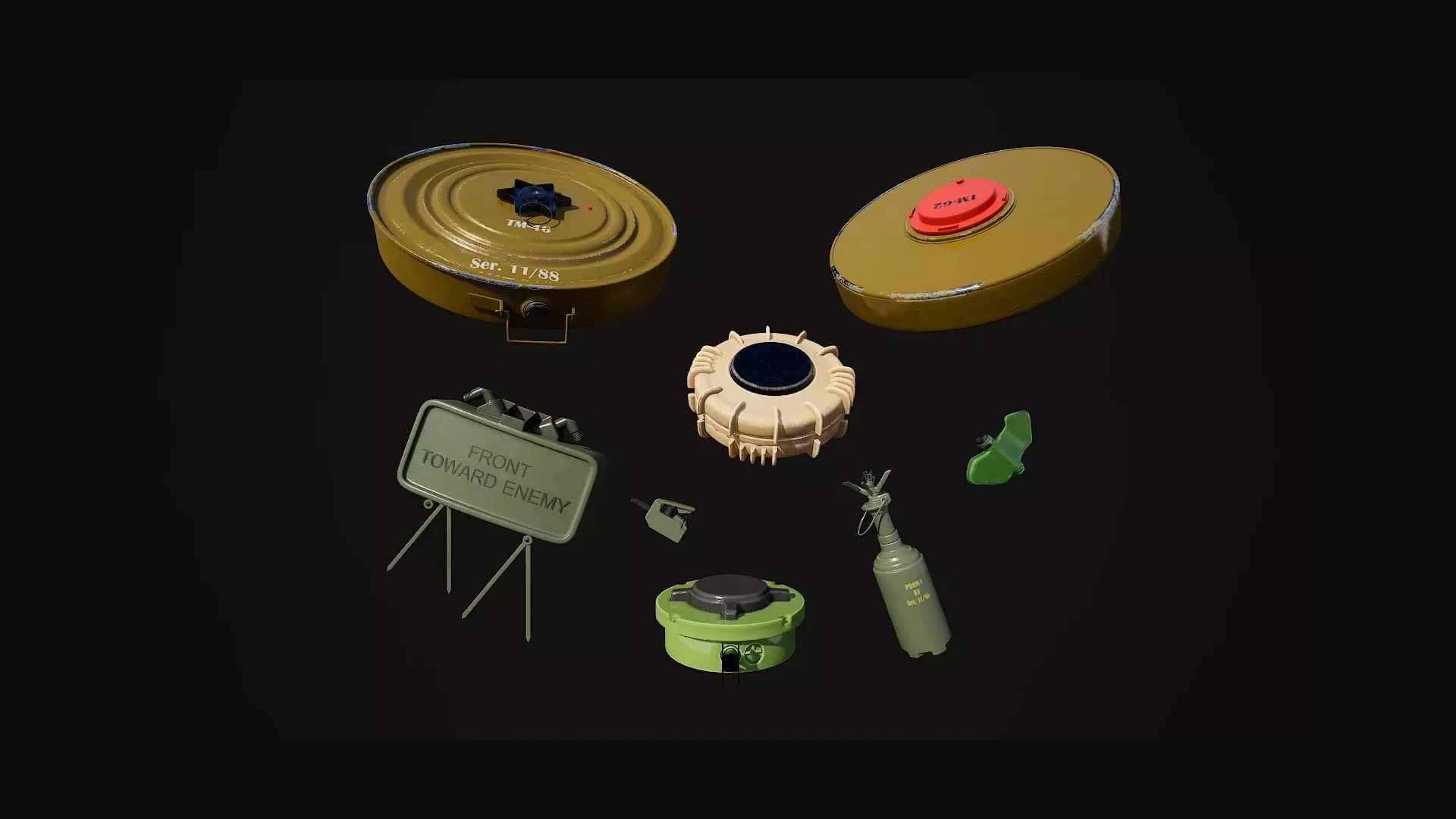 Military explosive mine collection _0
