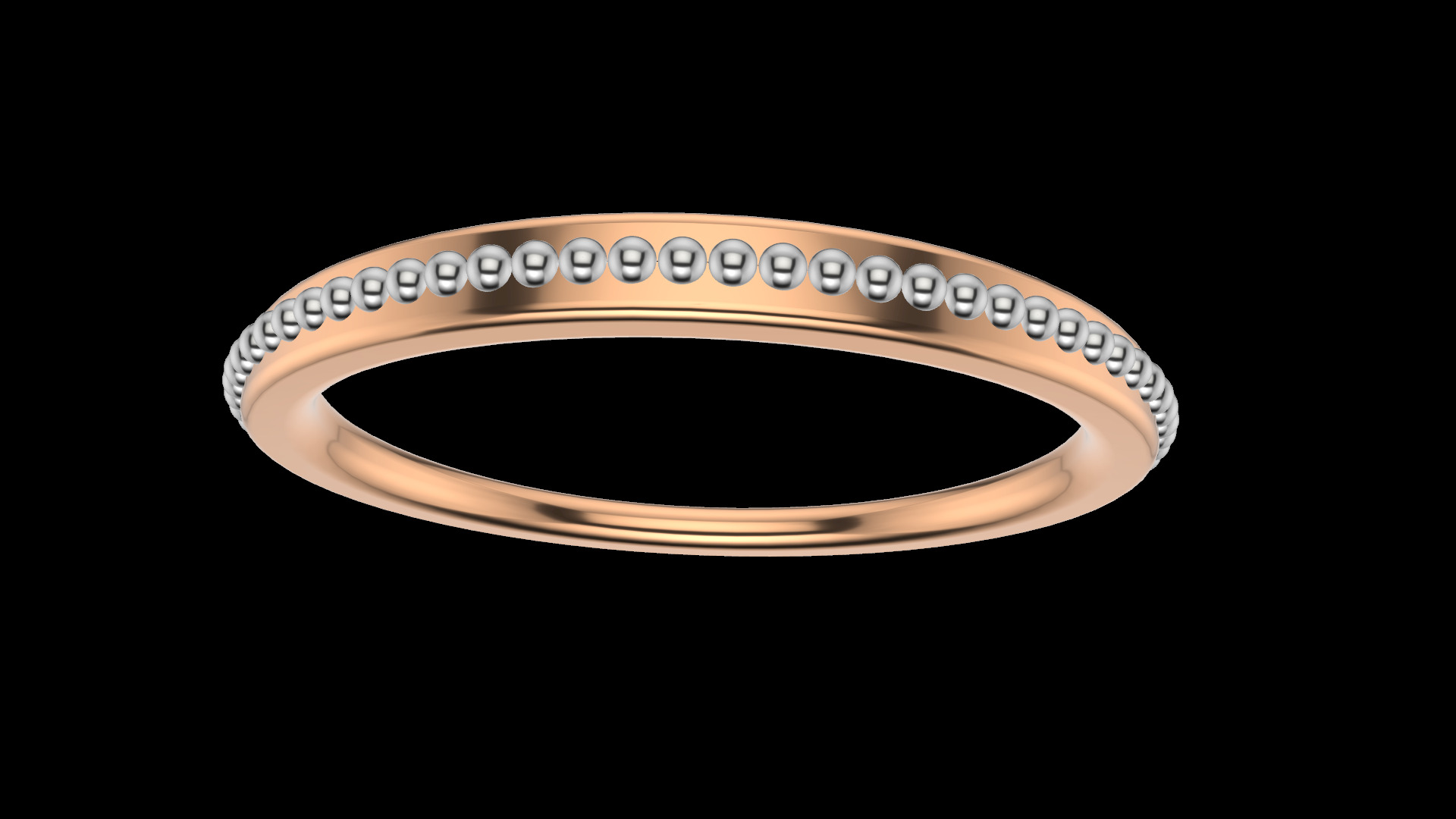 Millgrain setting elegant  Ring 3D print model_1