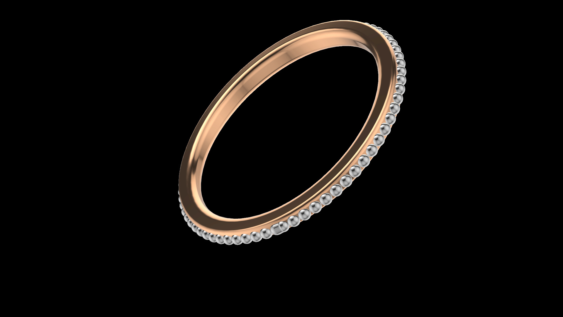 Millgrain setting elegant  Ring 3D print model_4