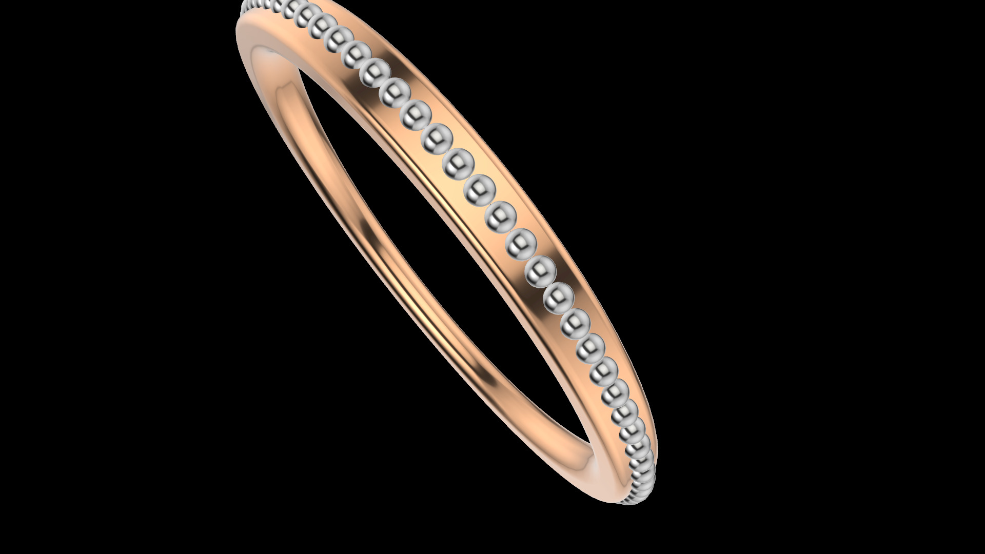 Millgrain setting elegant  Ring 3D print model_2