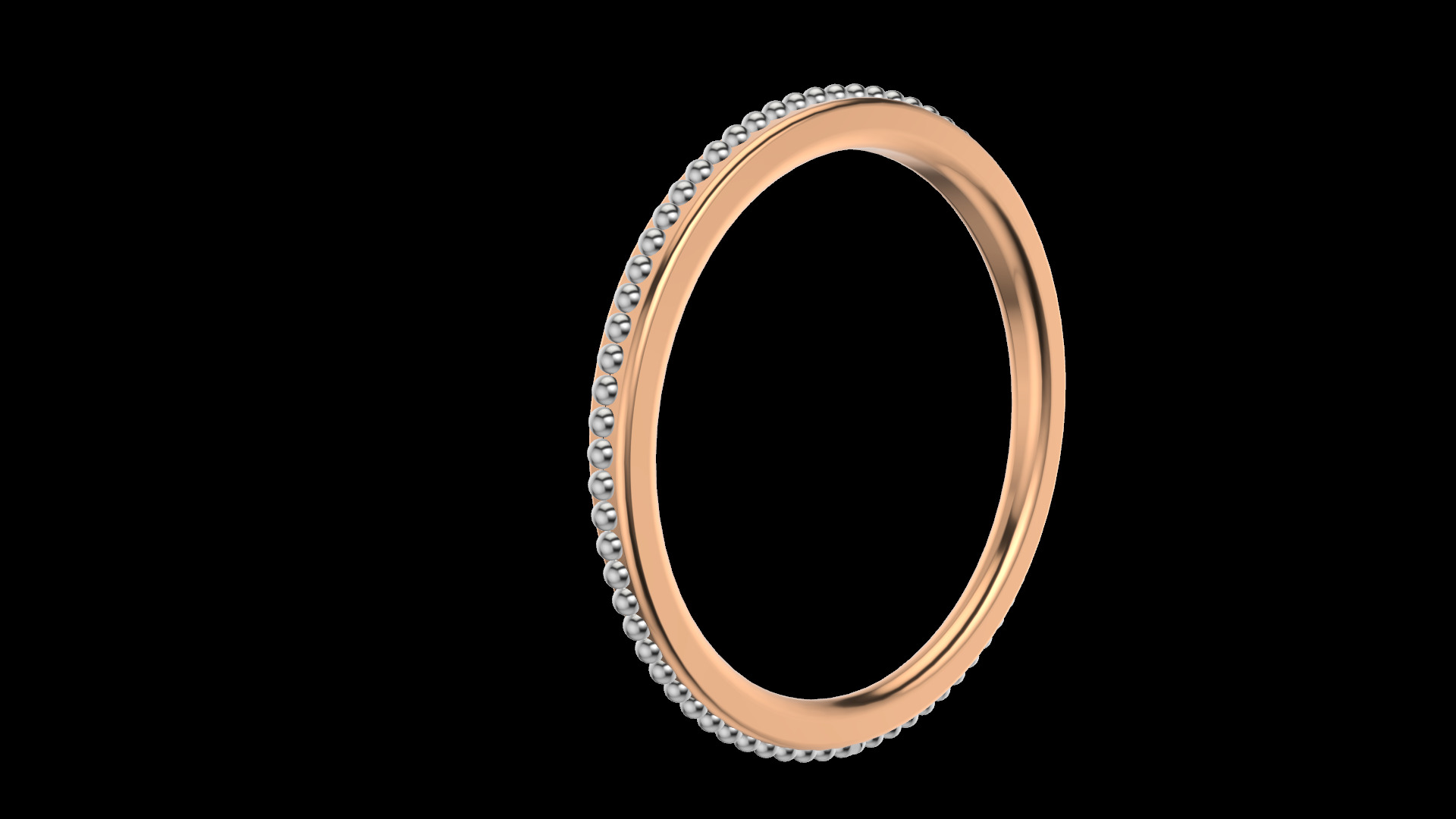 Millgrain setting elegant  Ring 3D print model_3