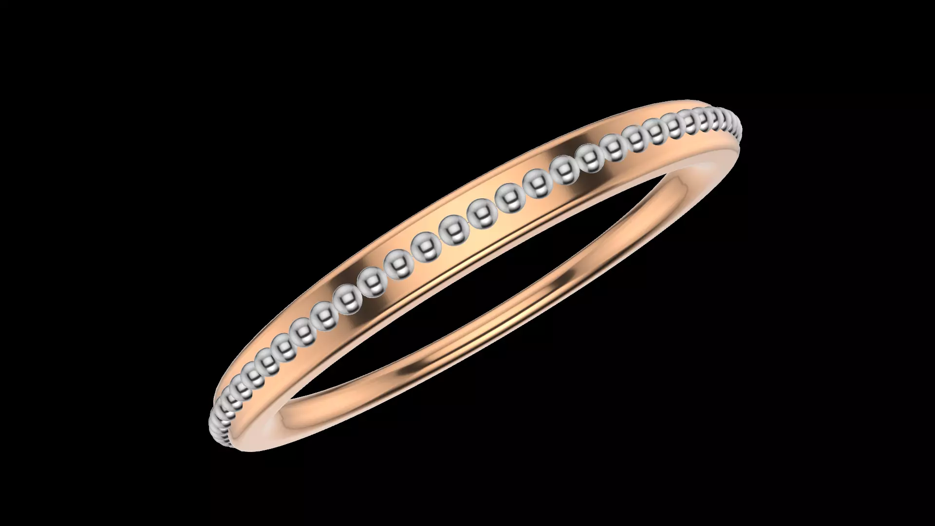 Millgrain setting elegant  Ring 3D print model_0