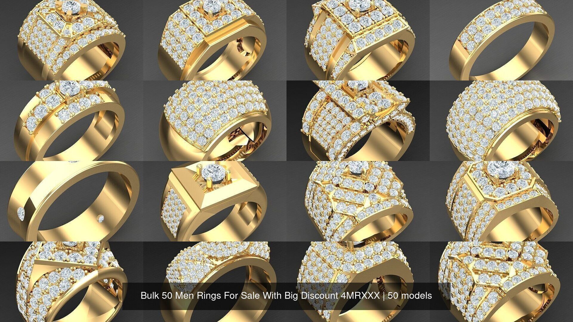 Bulk 50 Men Rings For Sale With Big Discount 4MRXXX 3D Model Collection_1