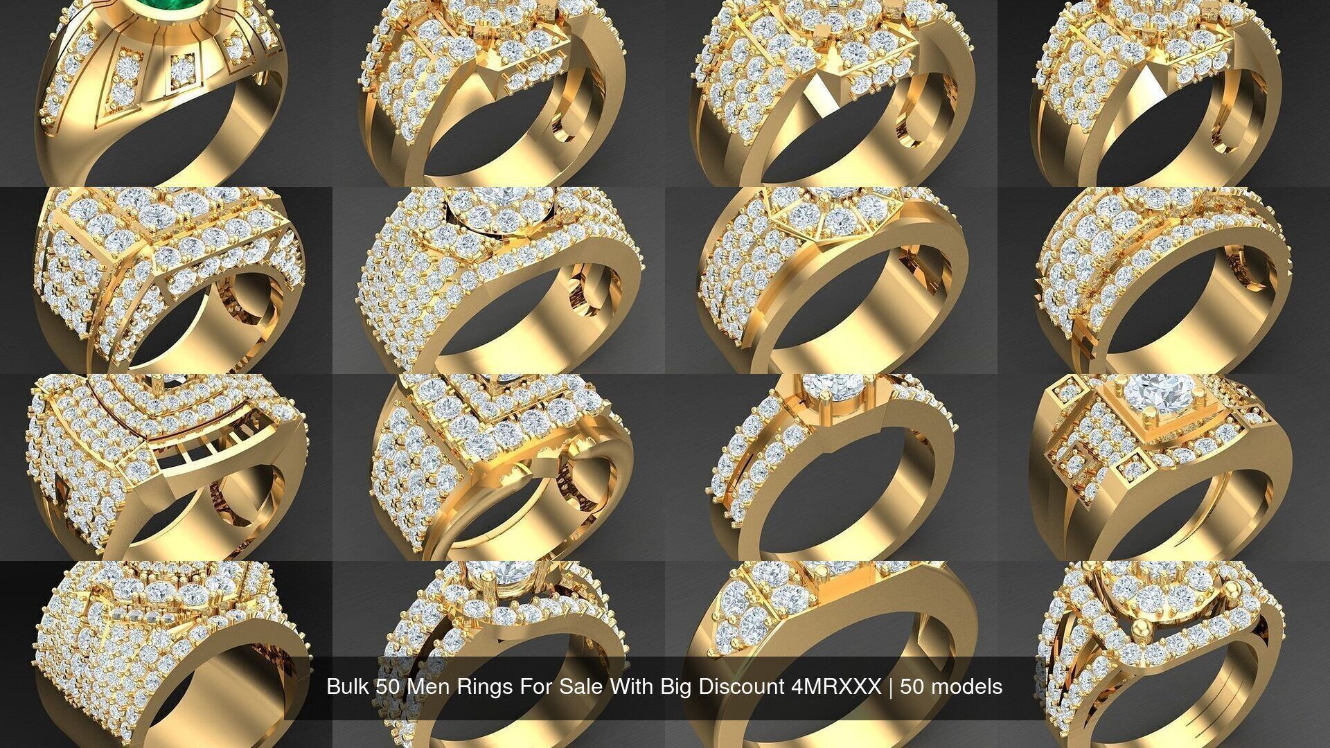Bulk 50 Men Rings For Sale With Big Discount 4MRXXX 3D Model Collection_2