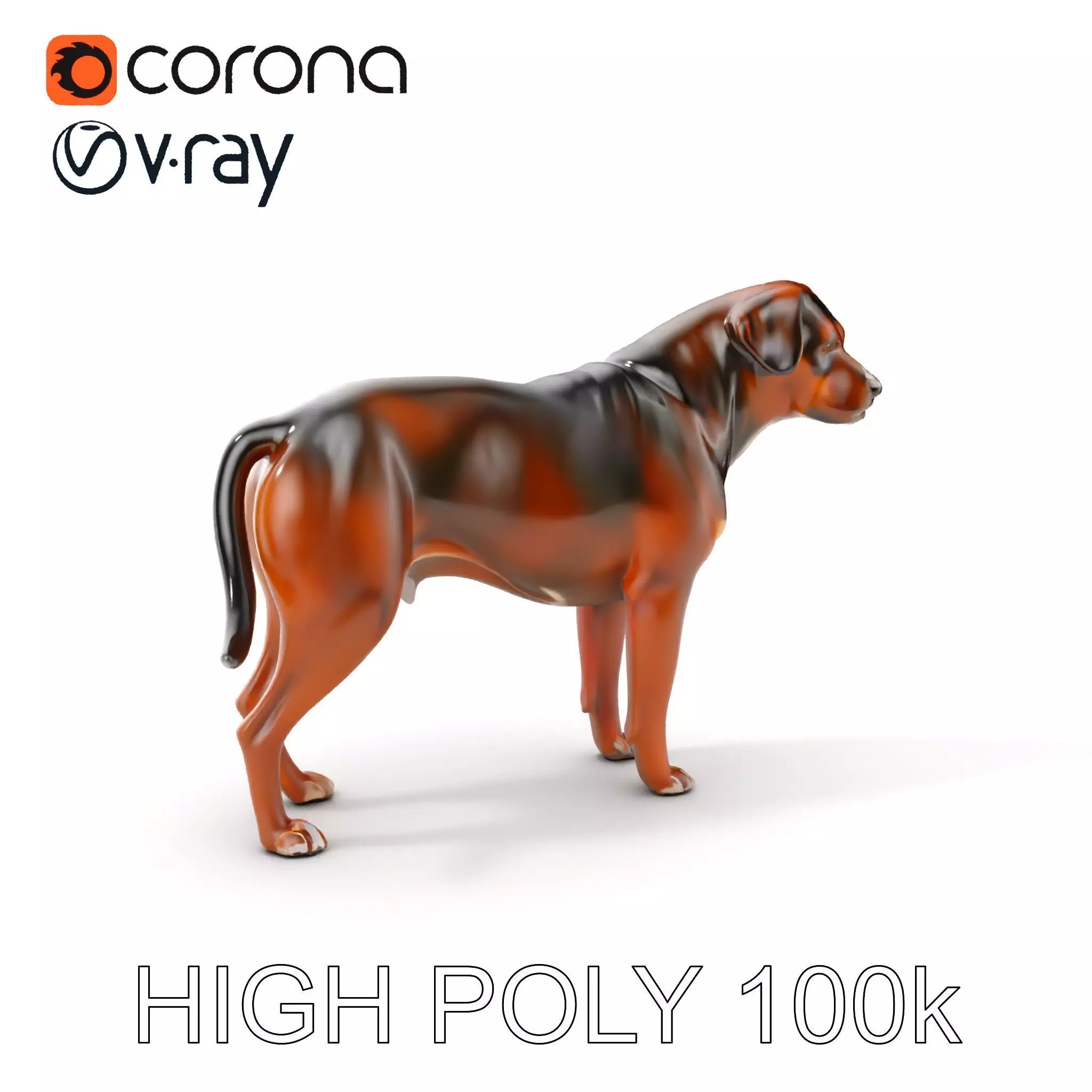 Realistic Dog Model Pack for Various Applications Low-poly 3D model_0