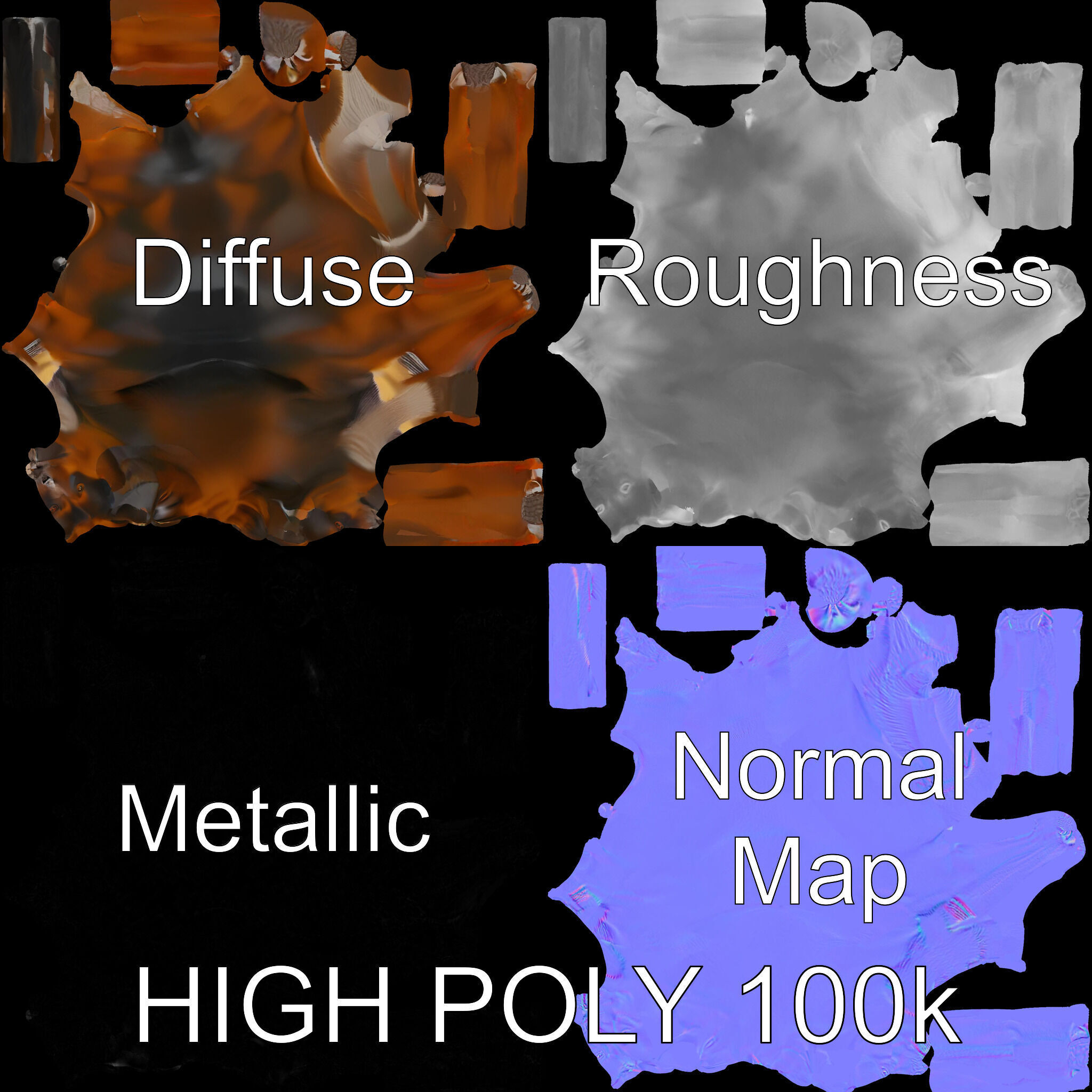 Realistic Dog Model Pack for Various Applications Low-poly 3D model_4