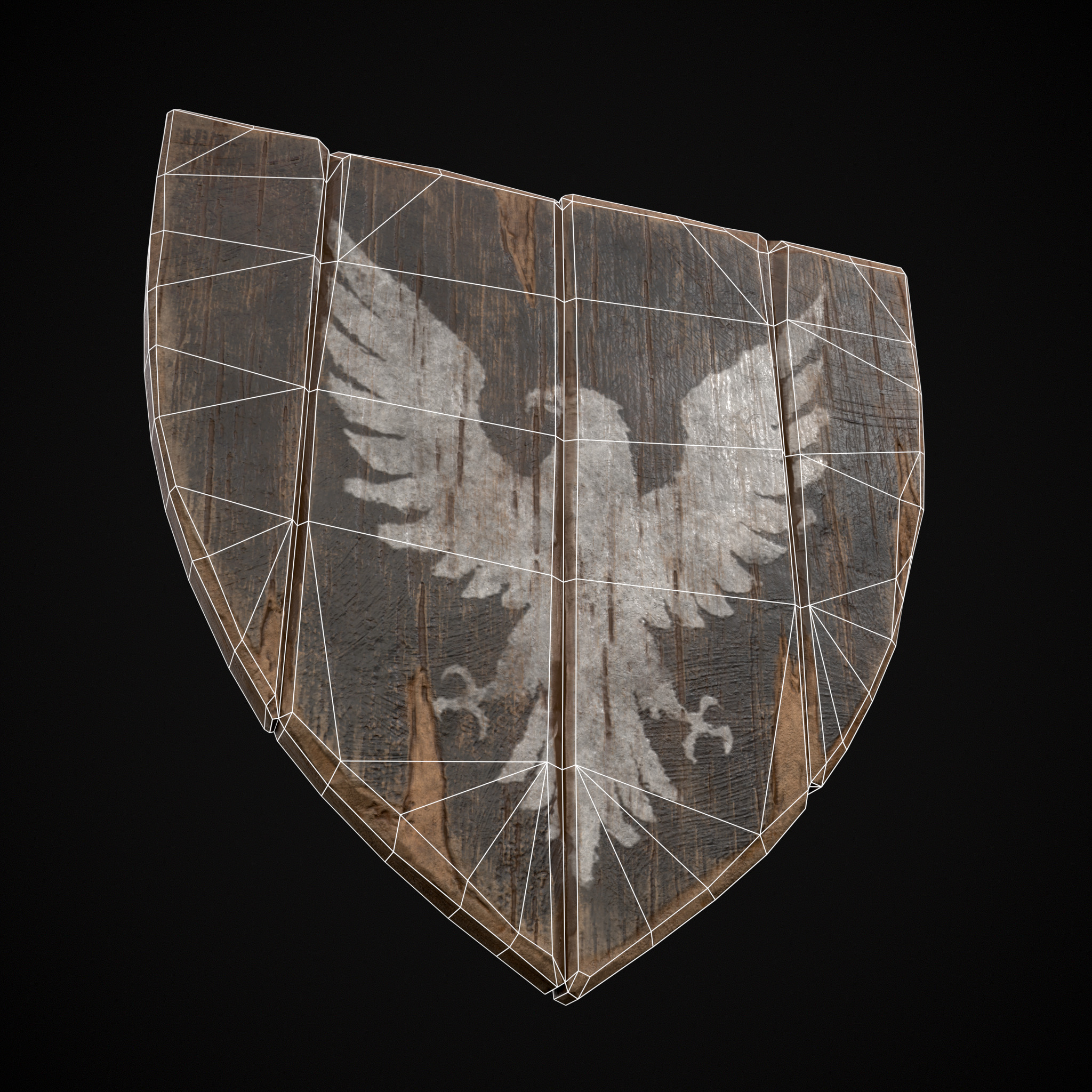 BW Bird Coat of Arms Low-poly 3D model_20