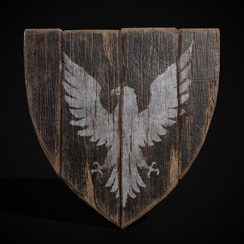 BW Bird Coat of Arms  Low-poly 3D model