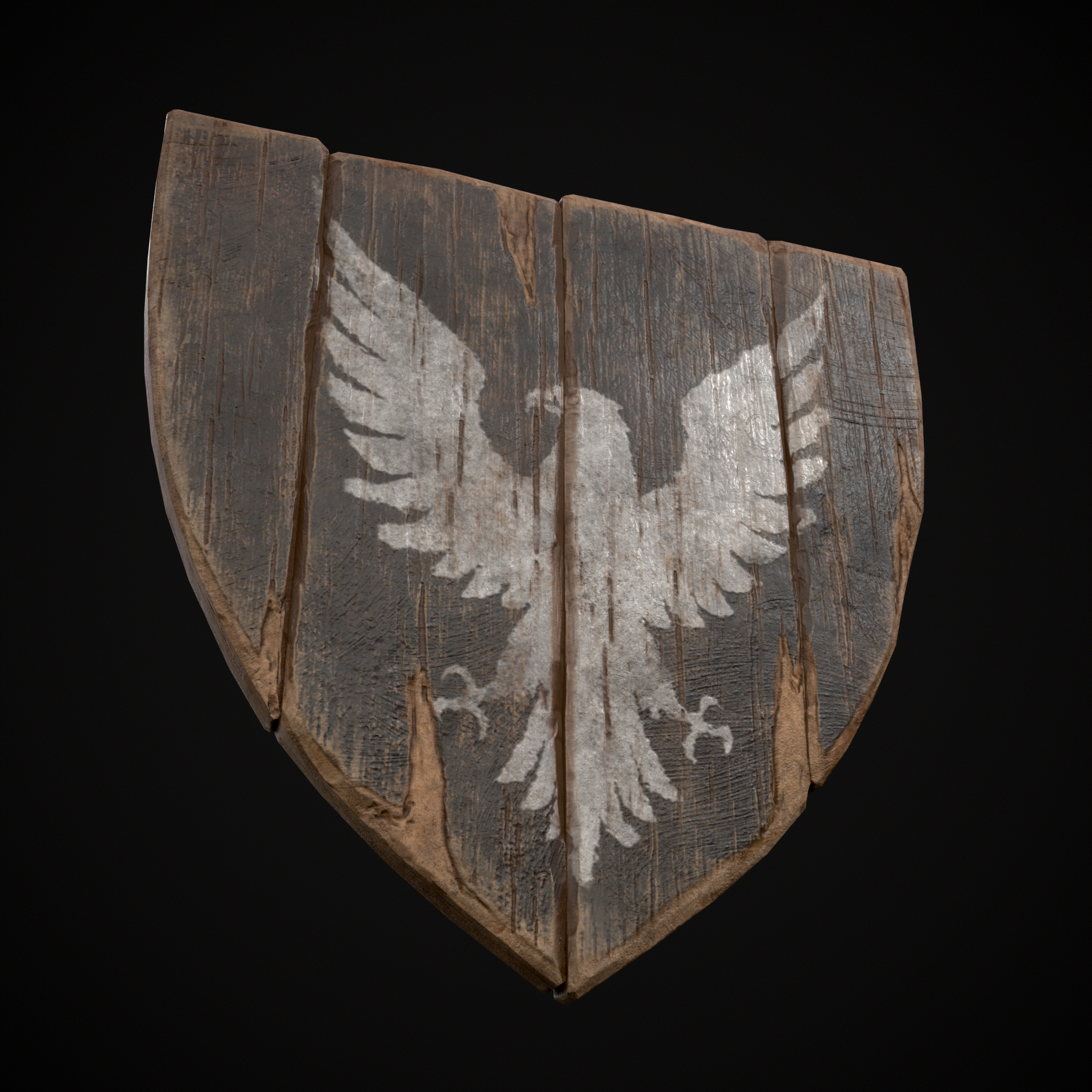 BW Bird Coat of Arms Low-poly 3D model_19