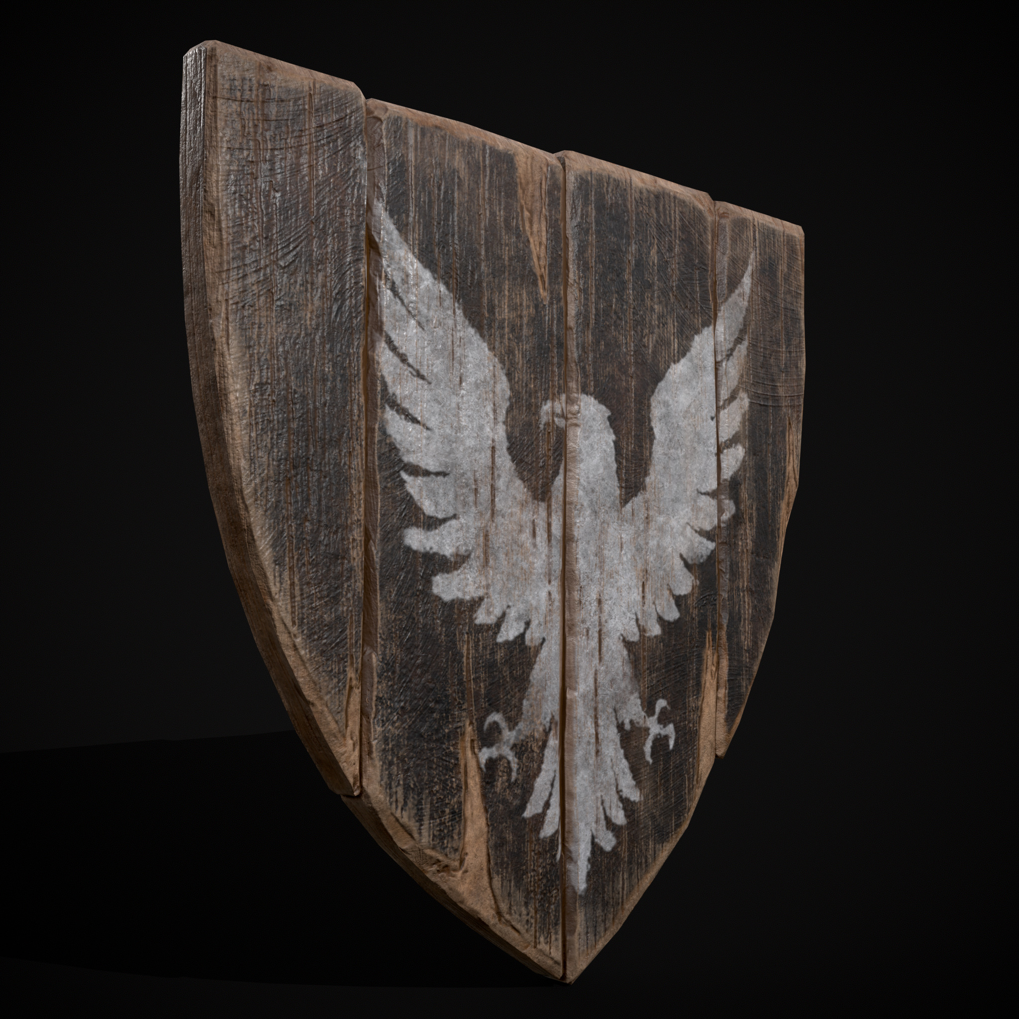 BW Bird Coat of Arms Low-poly 3D model_3