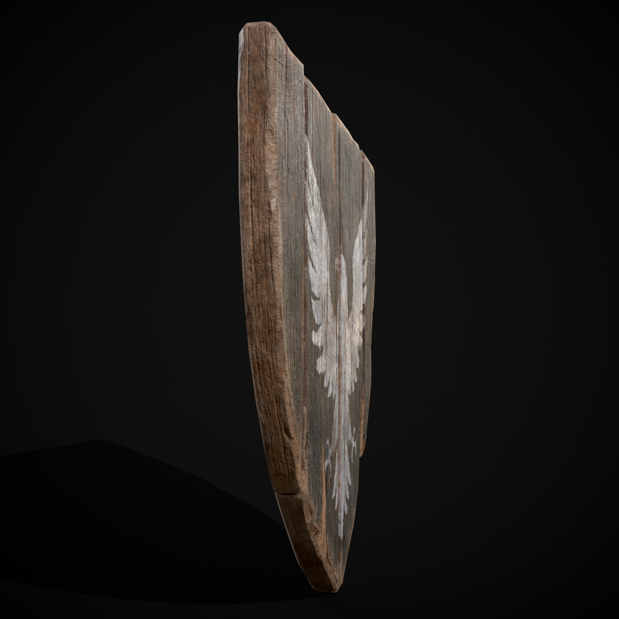 BW Bird Coat of Arms Low-poly 3D model_5