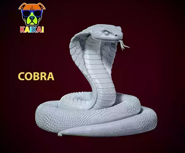 King cobra hunting statue - 3D print 3D print model King cobra hunting statue - 3D print 3D print model