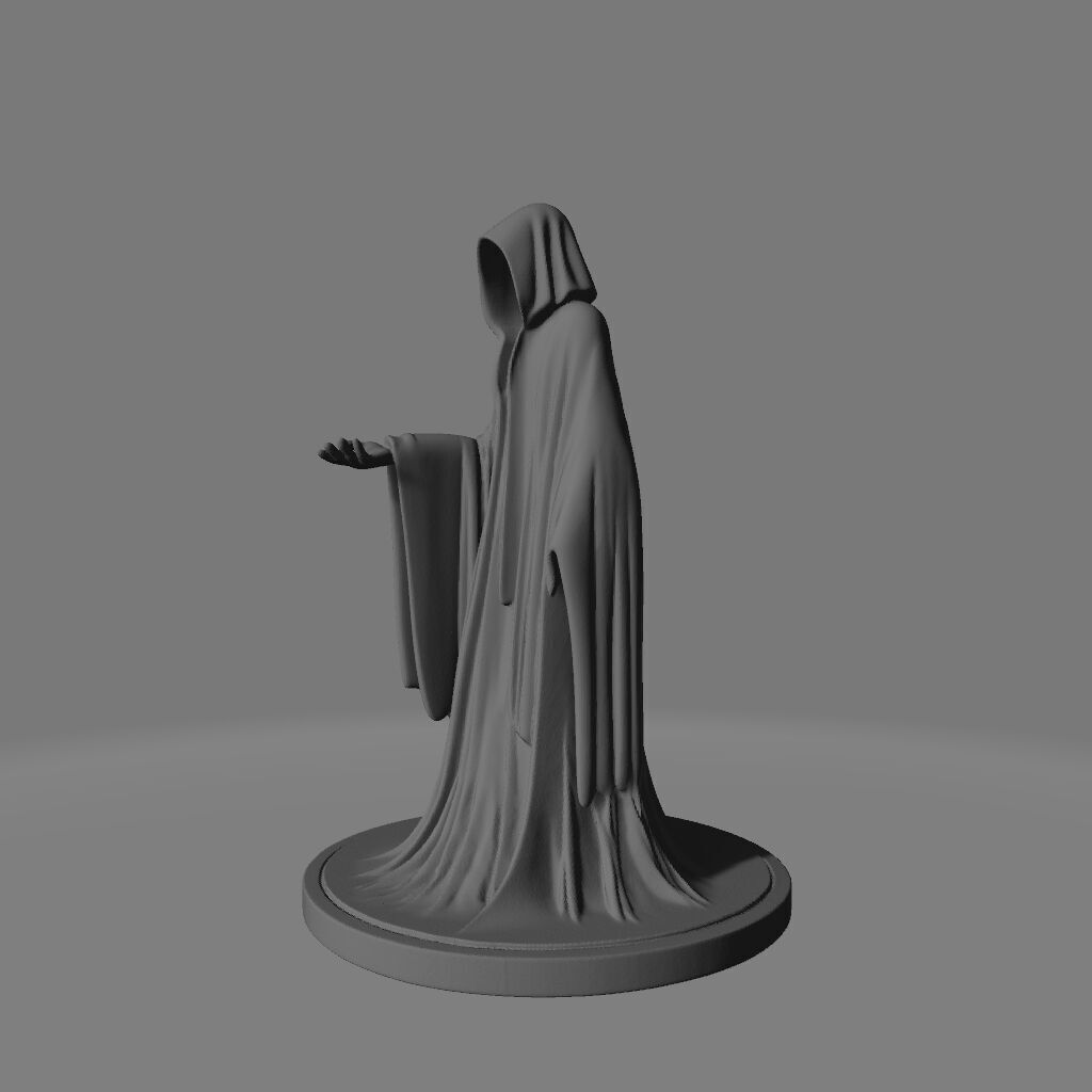 Headless Cloaked Figure The Summoner 3D print model_2