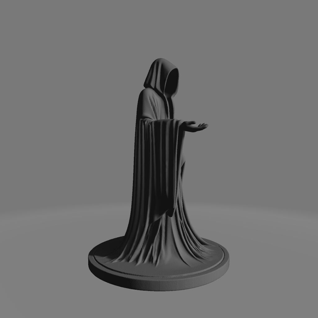 Headless Cloaked Figure The Summoner 3D print model_1
