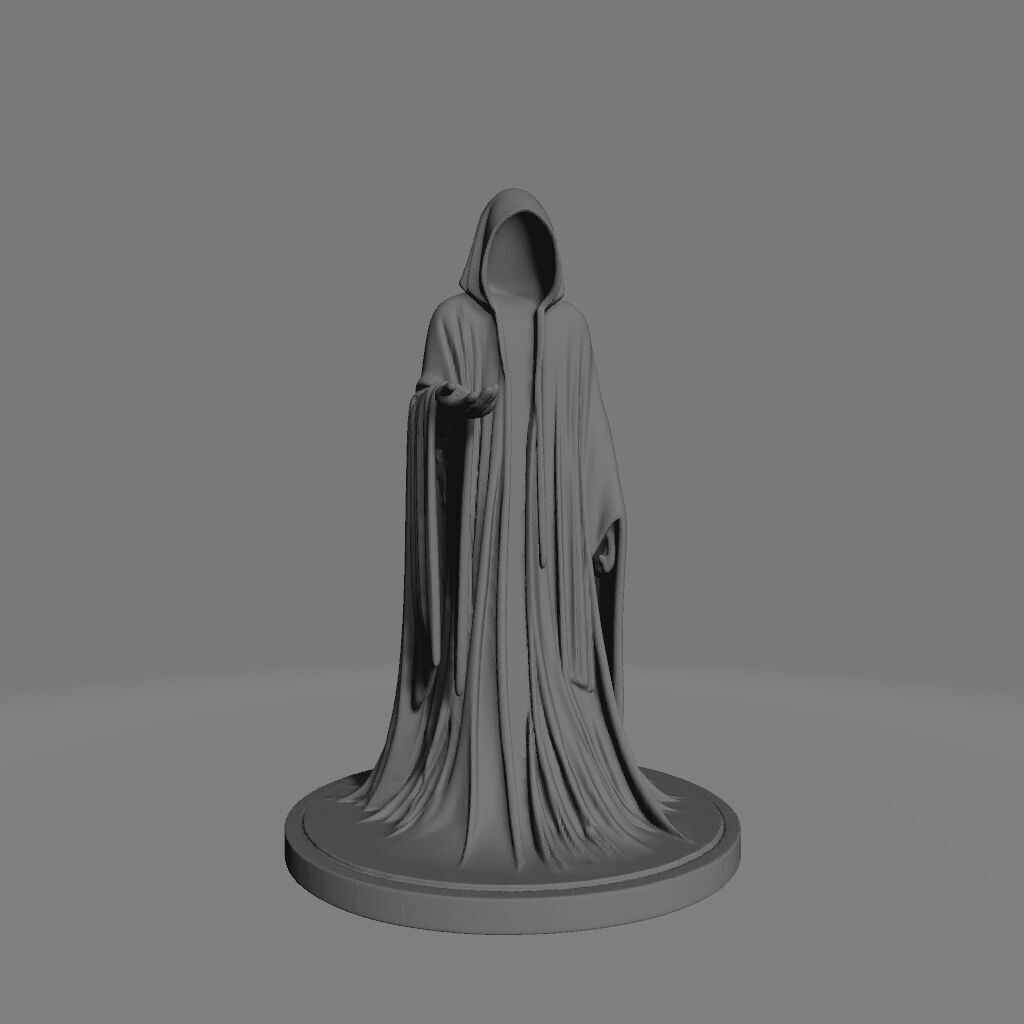 Headless Cloaked Figure The Summoner 3D print model_3