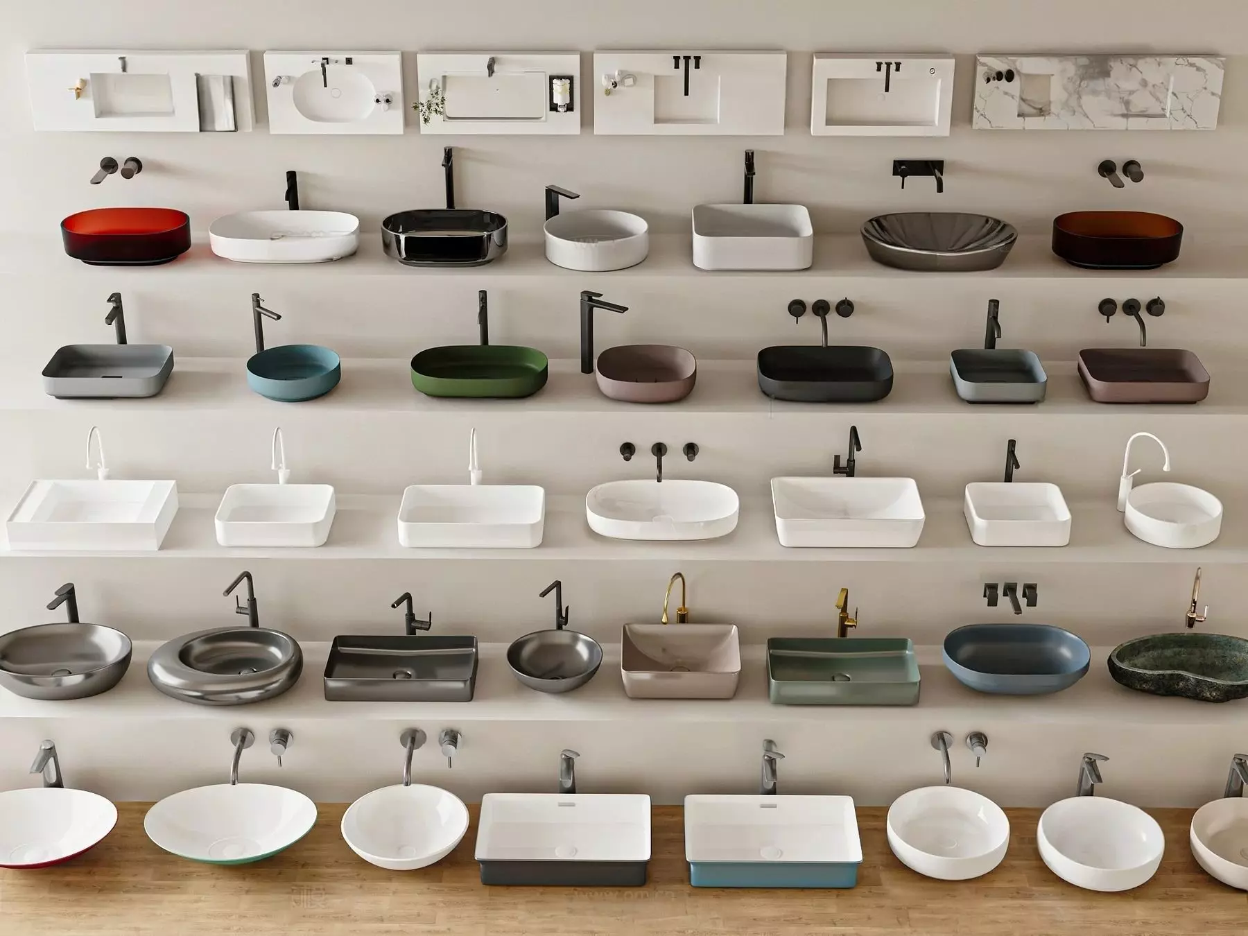 3DS MAX Wash Basin Collection 035 3D model