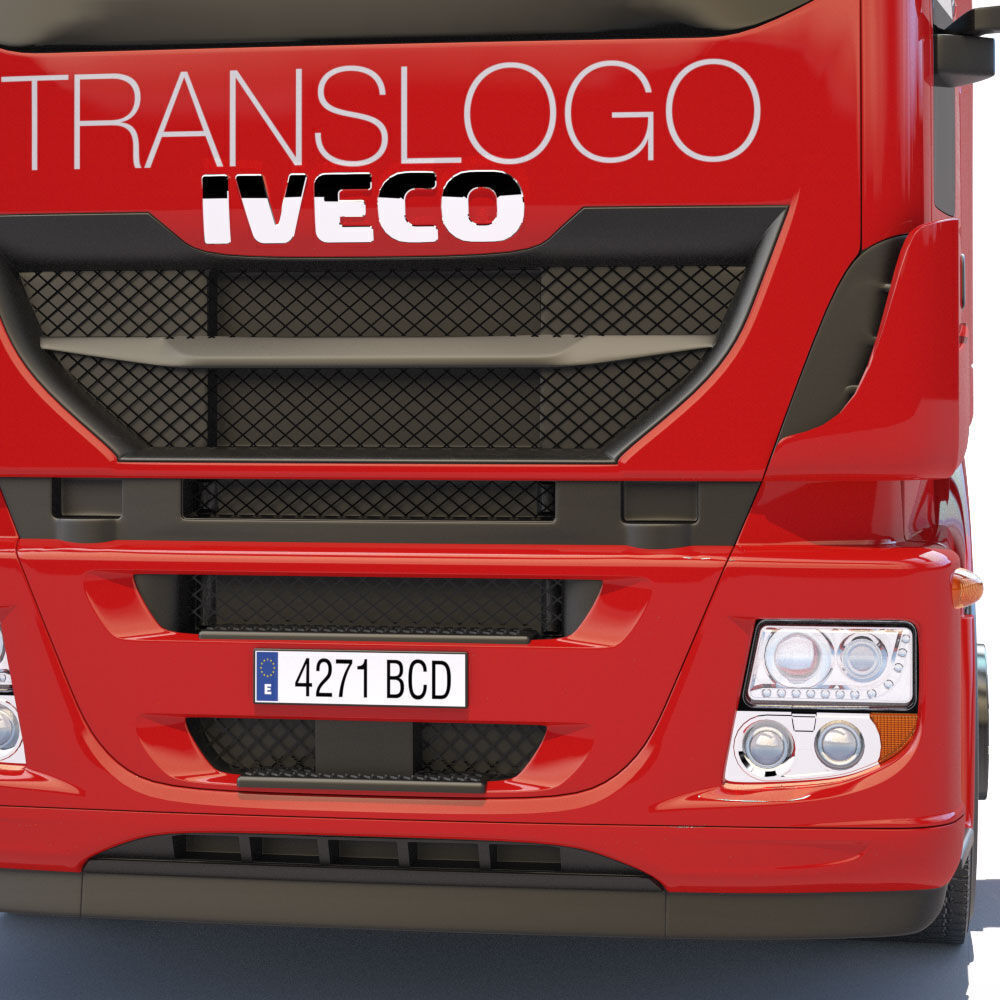 IVECO Hi-Way with Dumper Trailer 3D model_12