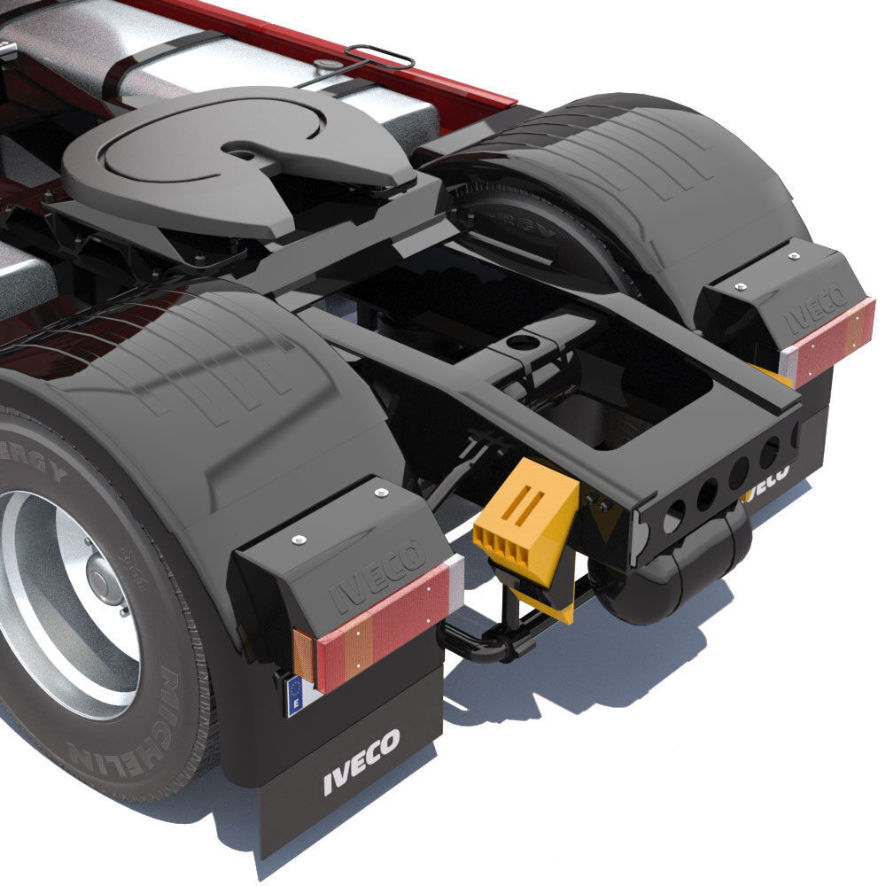IVECO Hi-Way with Dumper Trailer 3D model_15