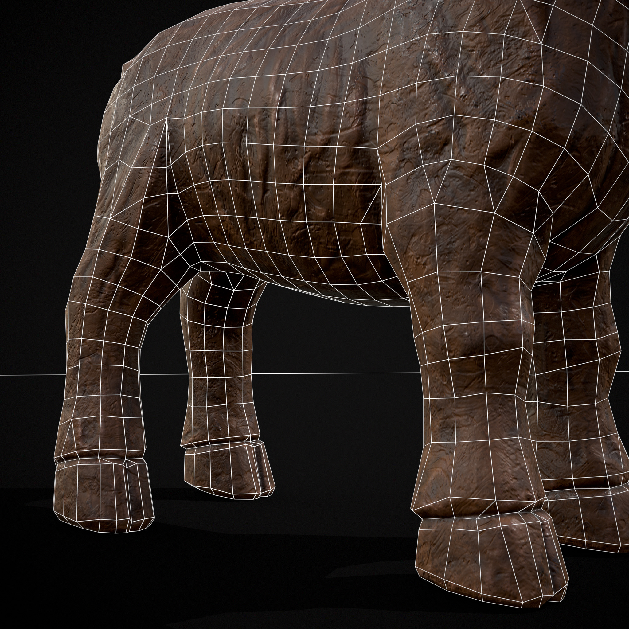 Clay Goat Low-poly 3D model_22