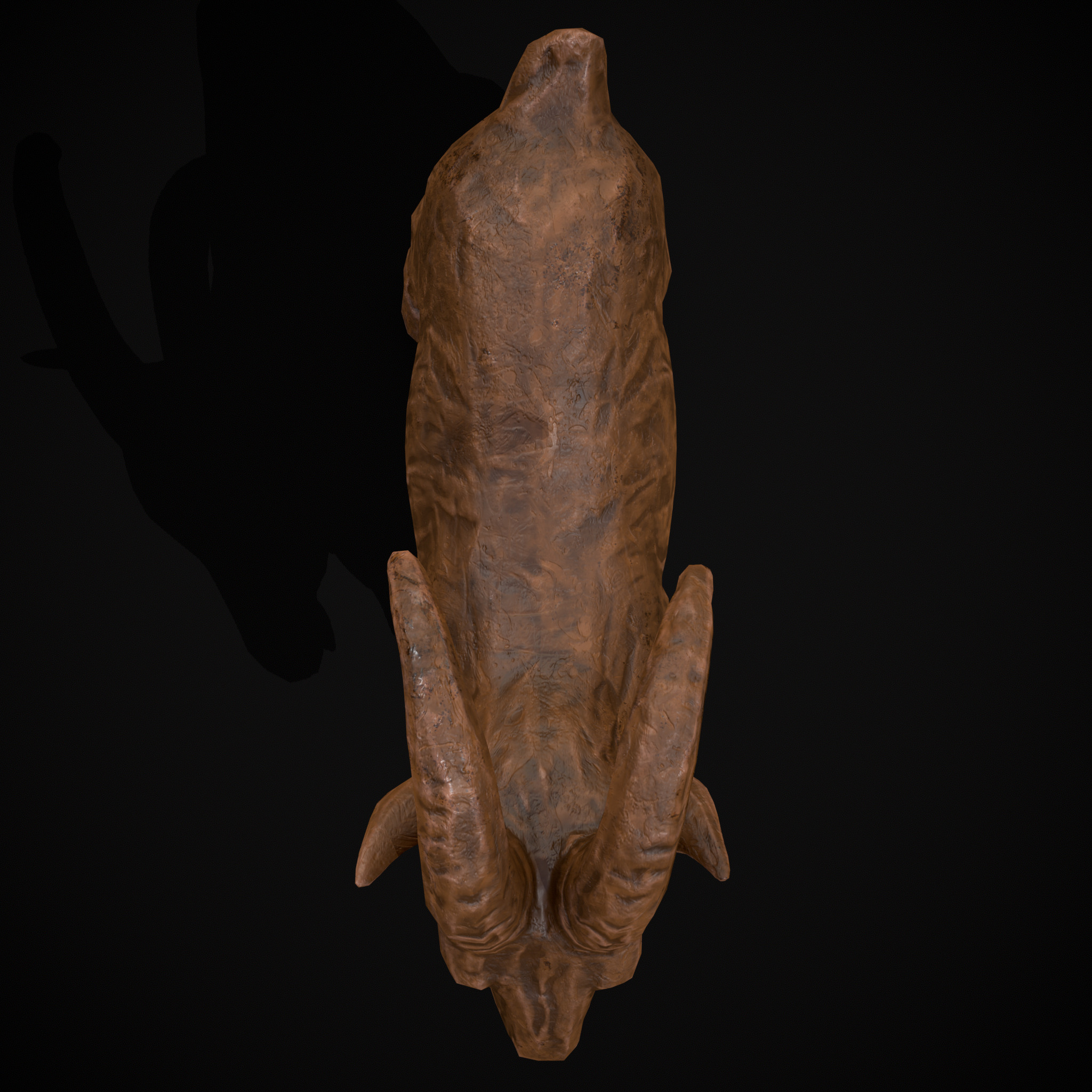 Clay Goat Low-poly 3D model_17