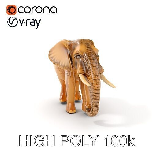 Elephant Model Pack  Detailed D Animal Render Low-poly 3D model
