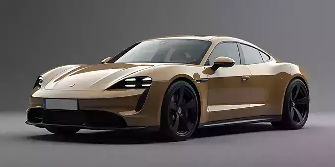 Porsche Taycan Turbo GT 2025 3D model lowpoly Low-poly 3D model
