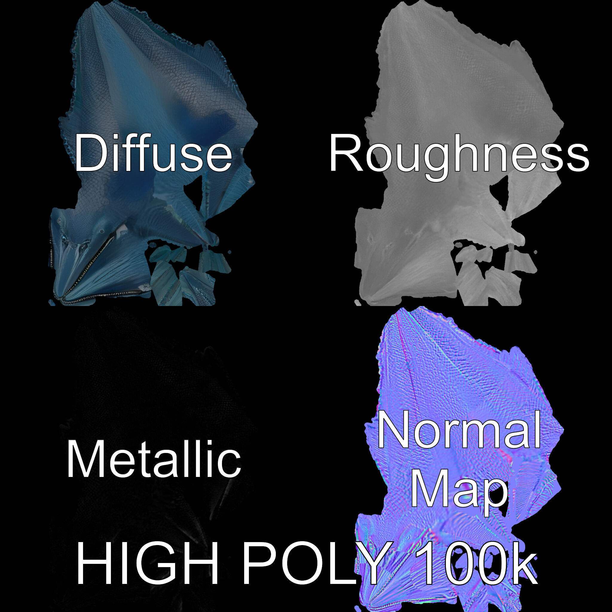 Prehistoric Marine Reptile Model Pack Low-poly 3D model_4