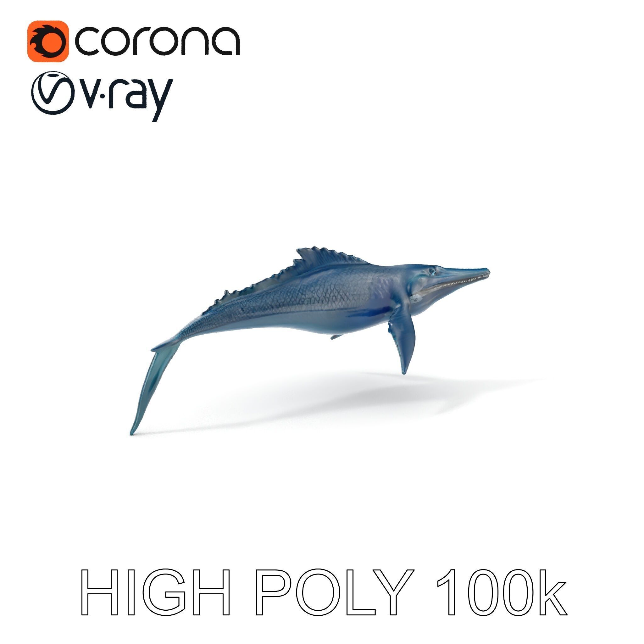 Prehistoric Marine Reptile Model Pack Low-poly 3D model_8