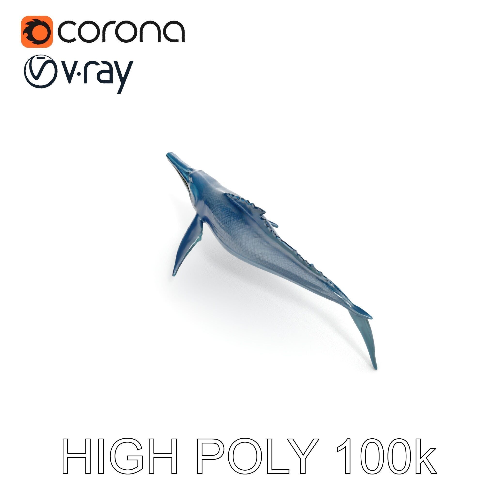 Prehistoric Marine Reptile Model Pack Low-poly 3D model_21