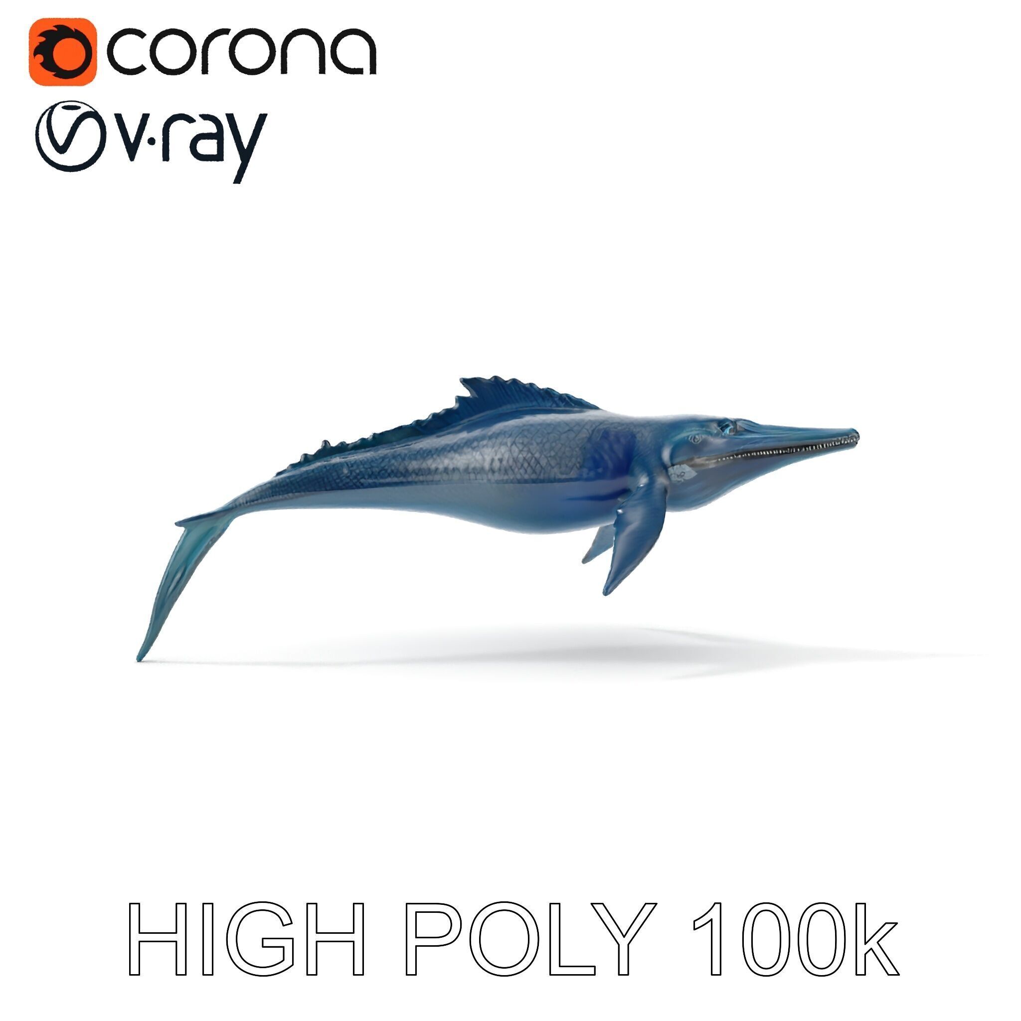 Prehistoric Marine Reptile Model Pack Low-poly 3D model_32