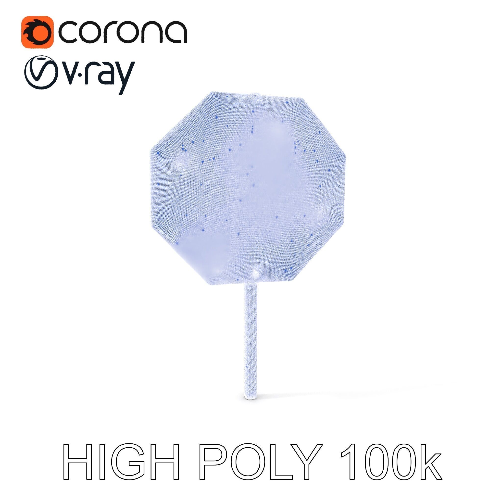 Realistic Stop Sign D Model Pack Low-poly 3D model_5