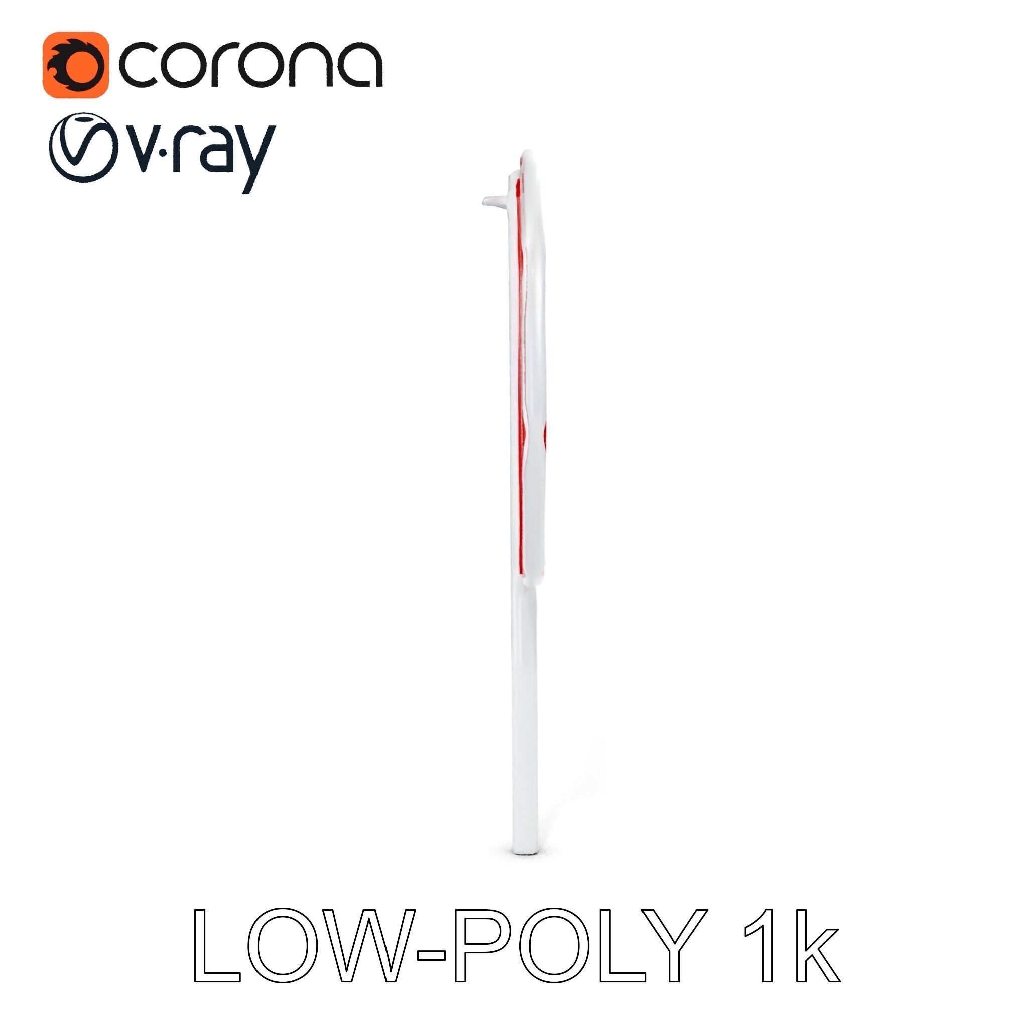 Realistic Stop Sign D Model Pack Low-poly 3D model_30